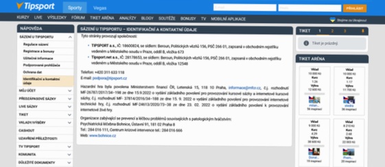 Tipsport mobilní aplikace